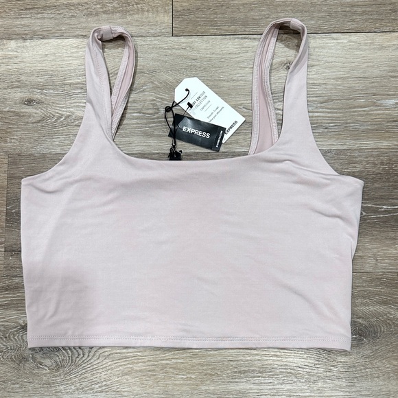 Express Tops - Express Blush Pink Sleeveless Crop Top